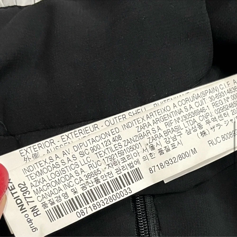 Zara Studio Black Taffeta Voluminous Ruffled Frilly Sleeve Blouse - Picture 7 of 13